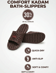 Non-Slip Premium Washroom Slippers, Breathable & Quick Dry Bathroom Chappals